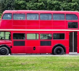 take a trip to the uk via oregon in this double decker bus tiny home, Double decker bus tiny home tour video