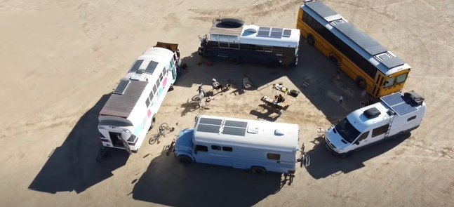 how to do a diy electric bus conversion with solar panels, Covering the roof with solar panels