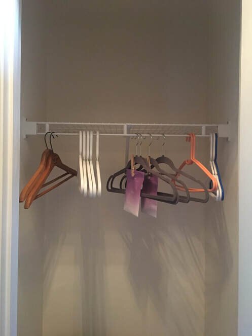 here s how i tidied up a hallway closet on a 10 budget