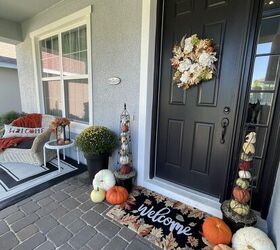 How she got this fresh fall look for her front porch without buying new things