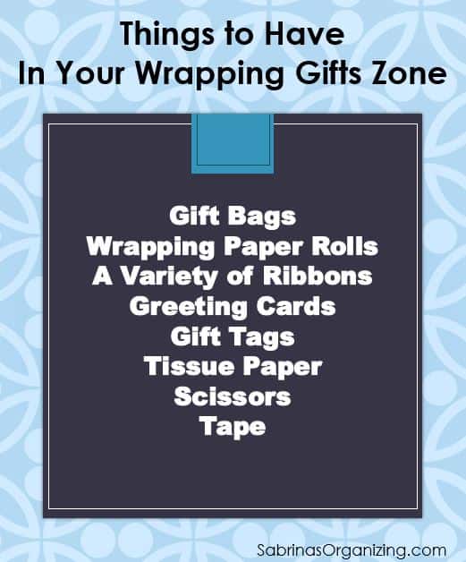 things to do to organize your holiday, Things to Have in Your Wrapping Gifts Zone
