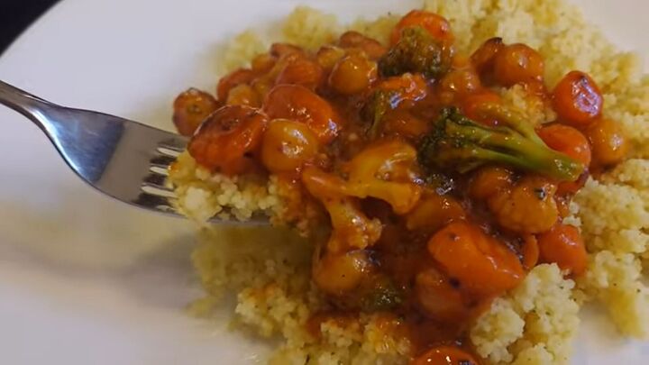 6 easy cheap vegetarian recipes you can make for just 5 26, Greek inspired chickpeas over couscous