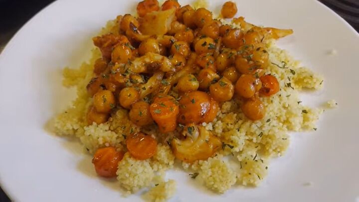 6 easy cheap vegetarian recipes you can make for just 5 26, Spanish chickpeas over couscous
