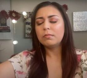 a full face of only dollar tree makeup products, Spraying the mist on the face