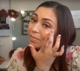a full face of only dollar tree makeup products, Applying jelly highlighter with fingers