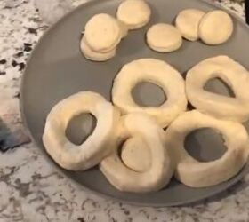 how to make quick easy tasty air fryer donuts with biscuit dough, Donuts and donut holes made from biscuit dough