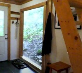 tiny house tour in nelson bc what it s like staying in a tiny home, Floor to ceiling windows