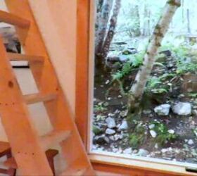 tiny house tour in nelson bc what it s like staying in a tiny home, Stairs to the loft