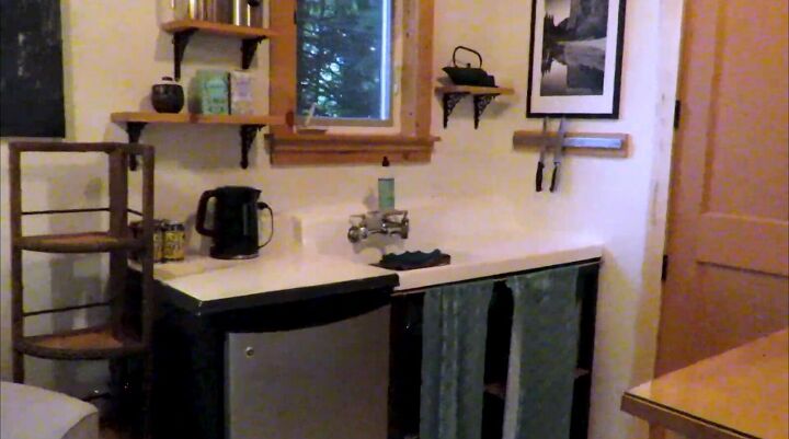 tiny house tour in nelson bc what it s like staying in a tiny home, Tiny house kitchen
