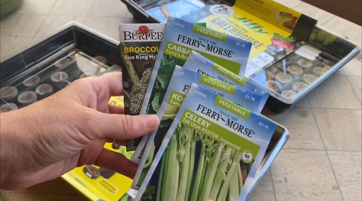 how to grow a backyard garden on a budget, Seed starter kits and seeds