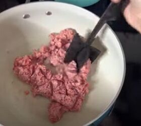 2 simple poor man s dinner ideas you can make with ground beef, Browning the beef
