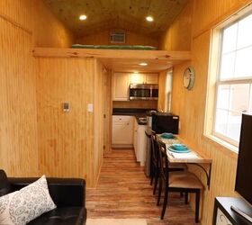 take a tour inside this tiny minimalist house, Tiny house living area