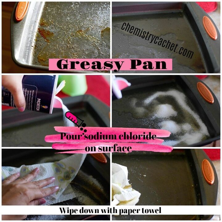 amazing scientific reasons why table salt is good for cleaning and mor, Using table salt to clean your kitchen on chemistrycachet com