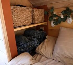 take a tour of our diy skoolie build for our young family of 4, Sleeping in a skoolie