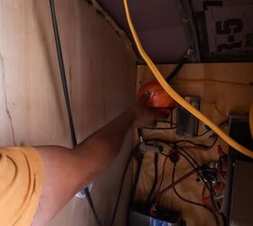 take a tour of our diy skoolie build for our young family of 4, Electrical closet in a skoolie