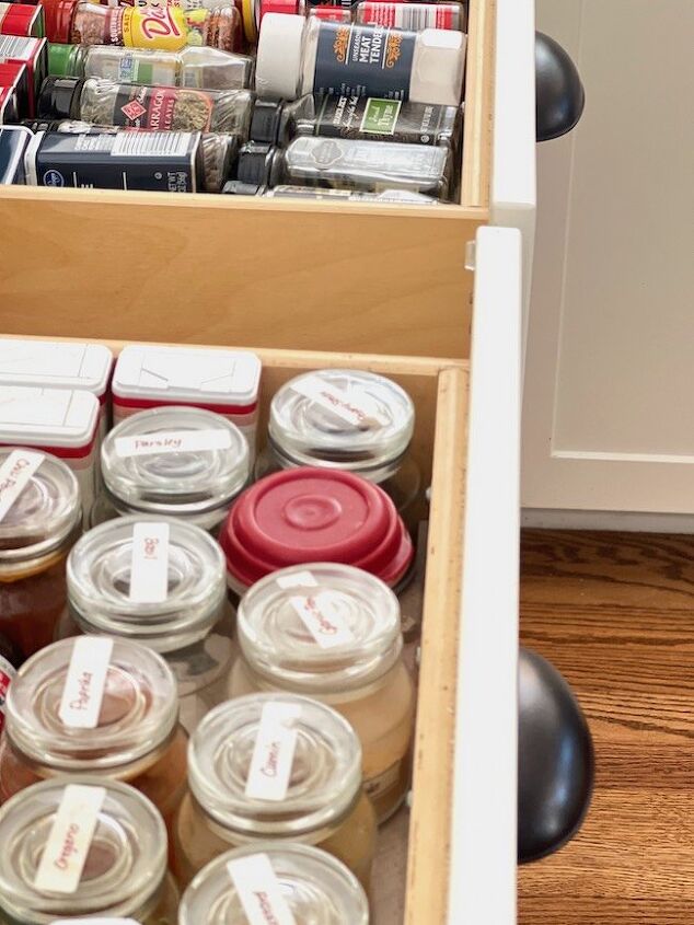 20 tips for organizing your pantry, Spice Jar Drawer