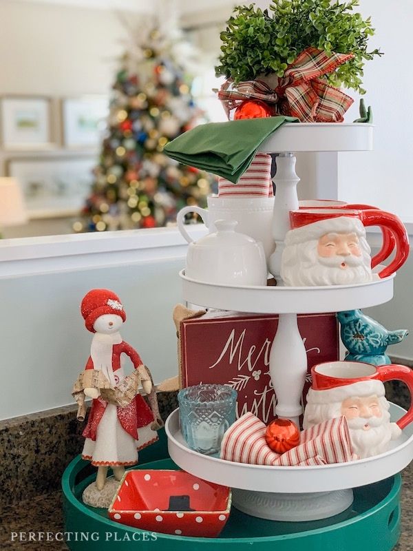 tips for packing away your christmas decorations, Three Tiered Christmas Tray