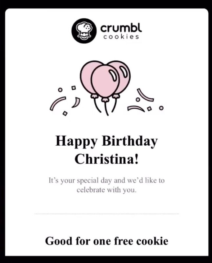 how to get the 15 best adult kids birthday freebies, Crumbl Cookies birthday freebie