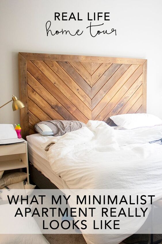 what my minimalist apartment really looks like, Real life home tour messy minimalist bedroom