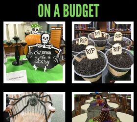 throw an easy halloween party on a scary small budget, Scary cheap Halloween party ideas on a budget Pinterest graphic