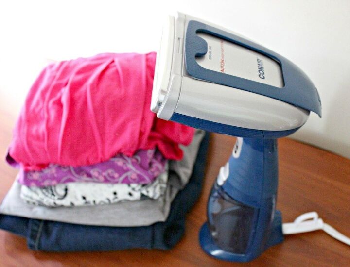 home dry cleaning solutions for delicates, How to Use a Handheld Fabric Steamer the Right Way