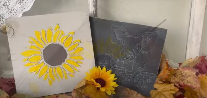 4 creative ways to use dollar tree caulk to make decor, Painting the sunflower petals yellow