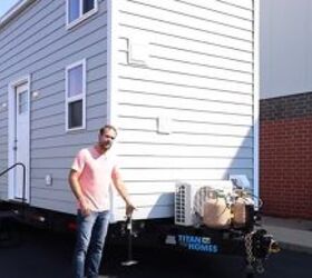 take a tour of this tiny house designed for homestead living, Leveling jacks to keep the tiny house level