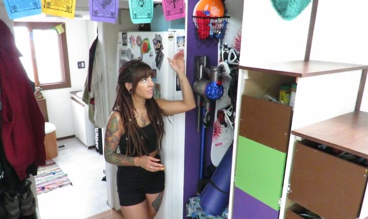 take a tour of the interior of our tiny house on wheels, Closet space in a tiny house