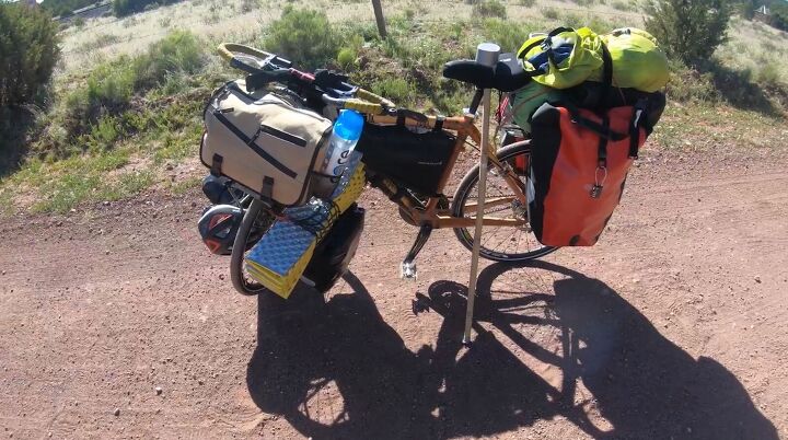 why i became an extreme minimalist, Bamboo bike with luggage