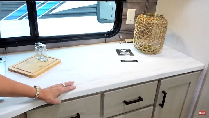 tour of a 3 bedroom travel trailer the salem grand villa rv, High cabinets