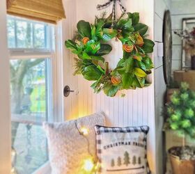 winter gardening with outdoor planters for the front porch, How to Make a Festive Wreath