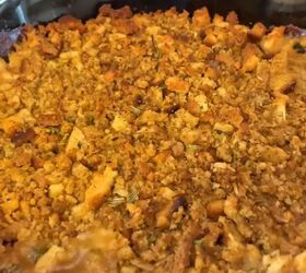 how to feed a family of 4 for thanksgiving on a budget of 15, Turkey and stuffing casserole