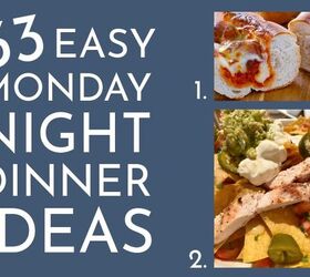 easy monday night dinners proven brainless dinner ideas, Meatball subs and chicken stirfry text overlay says 33 Easy Monday night dinner ideas