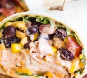 easy monday night dinners proven brainless dinner ideas, Wraps stuffed with chicken tenders black beans lettuce tomatoes and liquid gold sauce easy Monday night dinners