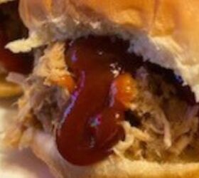 easy monday night dinners proven brainless dinner ideas, Pulled pork slider dripping with BBQ sauce