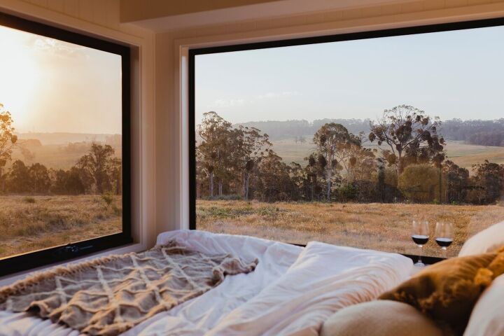 large tiny house, Tiny home bedroom with a view