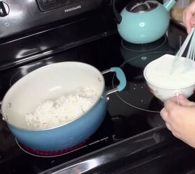 5 dollar meal plan how to feed your family 3 meals on a tight budget, Mixing the rice pudding
