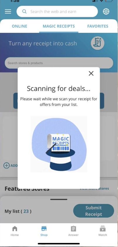 how to use the swagbucks app earning cashback step by step, Scanning for deals