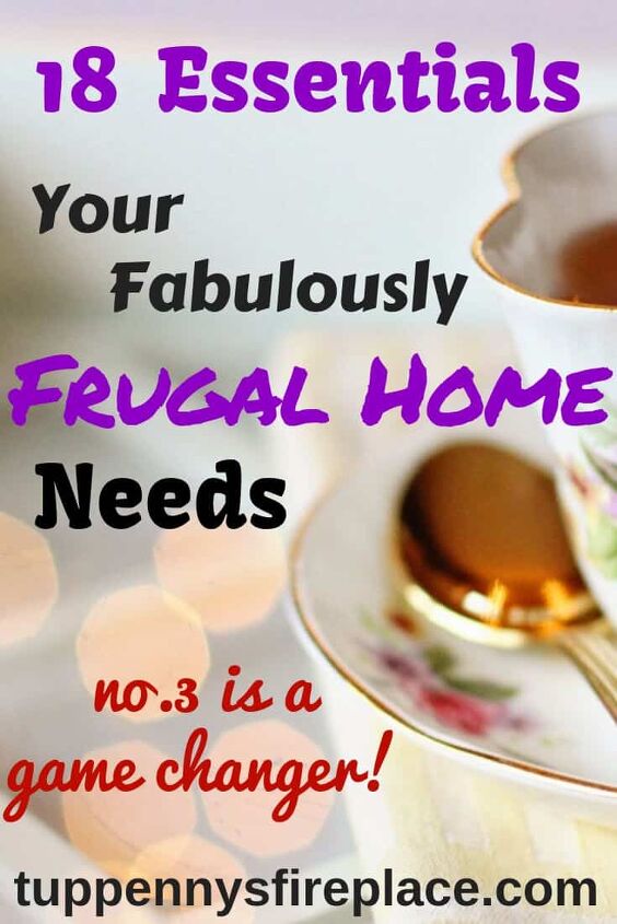 18 frugal home must haves to save money, Pinterest image for my frugal life and frugal home article