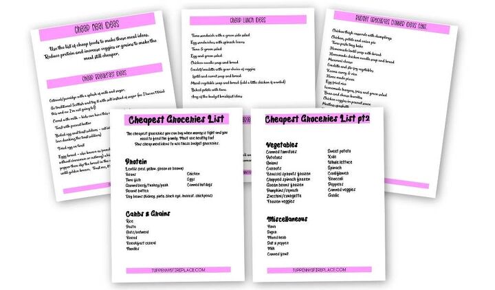 budget grocery list the best cheapest foods for tight budgets, images of the free printables for a budget grocery list with frugal meal ideas and dinner recipes