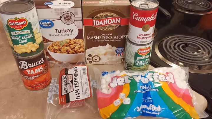 how to make a dollar tree thanksgiving dinner for just 10, Ingredients for the Thanksgiving meal