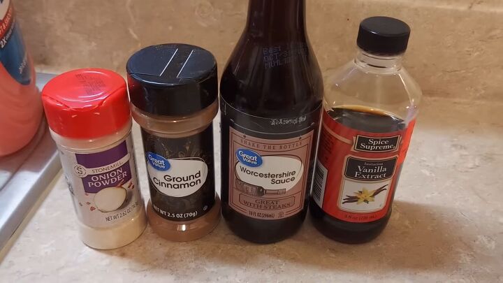 how to make a dollar tree thanksgiving dinner for just 10, Cinnamon onion powder Worcestershire sauce and imitation vanilla