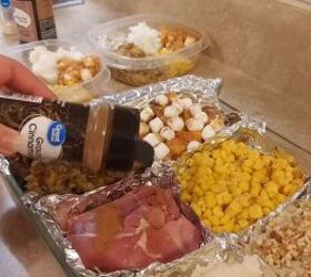 how to make a dollar tree thanksgiving dinner for just 10, Seasoning the ham