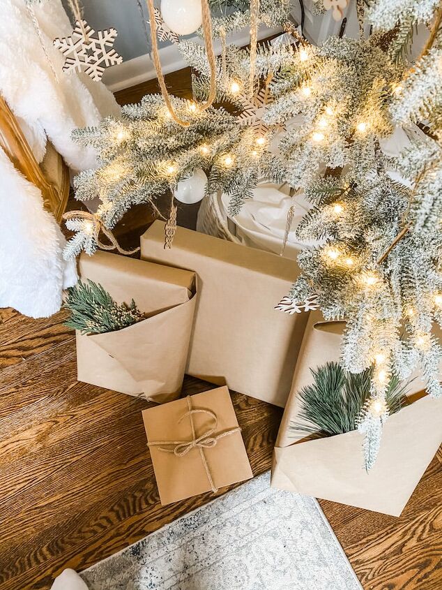 5 ways to celebrate christmas on a budget, gift wrapping with Kraft paper a trick to celebrate Christmas on a budget