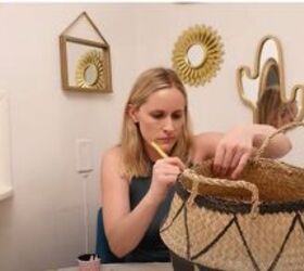 3 diy basket makeover ideas you can do easily on a budget, Painting triangles on the top