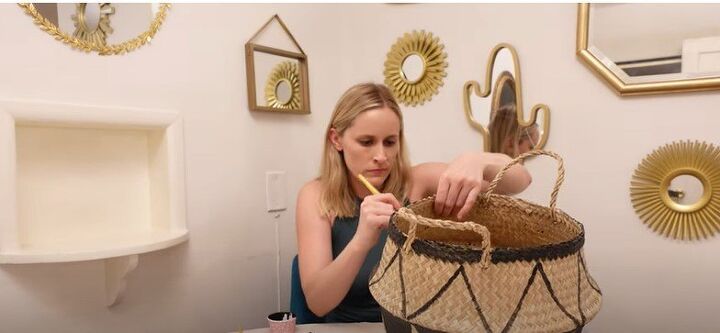 3 diy basket makeover ideas you can do easily on a budget, Painting triangles on the top