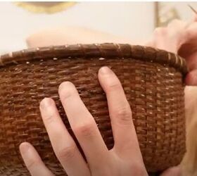 3 diy basket makeover ideas you can do easily on a budget, Holes for the beaded handles