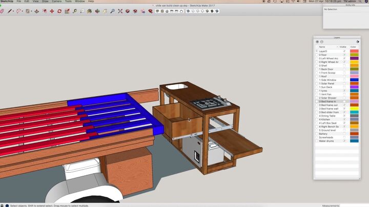 how to design a camper van using sketchup plus flooring insulation, DIY camper van design