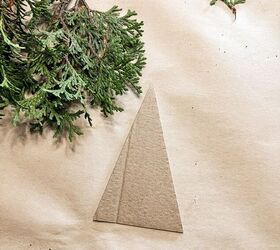 how to use greenery for christmas diy projects, Cardboard and Cedar for Christmas Crafts