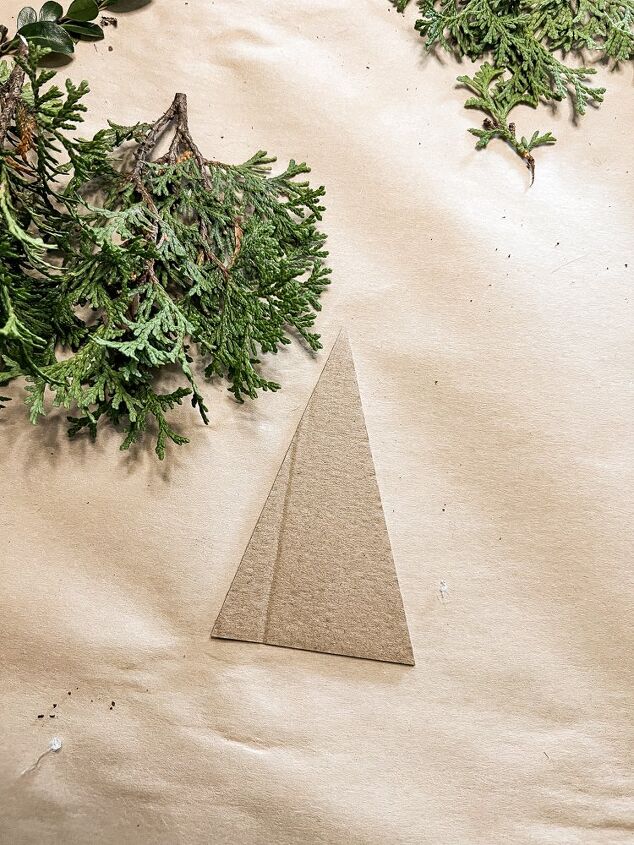 how to use greenery for christmas diy projects, Cardboard and Cedar for Christmas Crafts